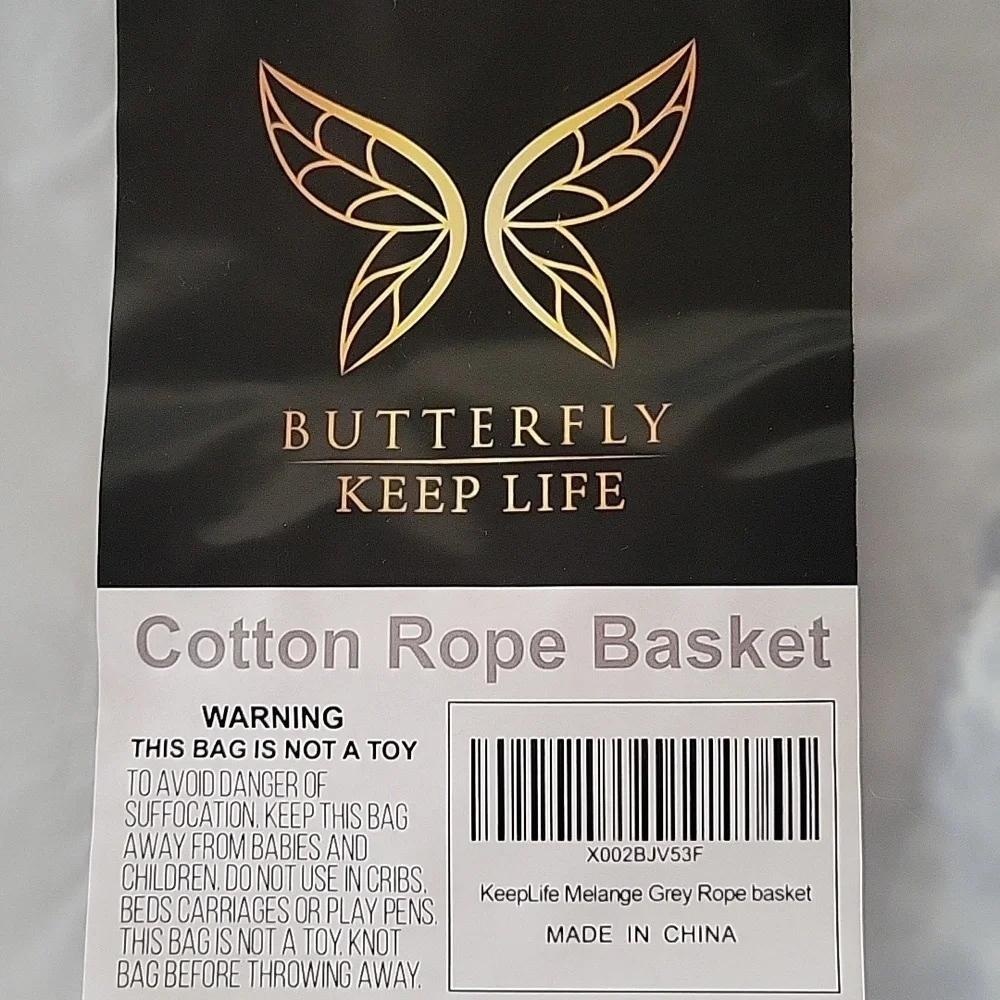 Cotton Rope Basket  Set Of 2 15x13 In